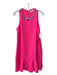 Trina Turk Size 8 Fuschia Polyester Sleeveless Bead & Sequin Zip Back Dress Fuschia / 8