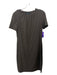 Theory Size M Brown Pima Cotton Blend Elastic neck Short Sleeve Shift Dress Brown / M