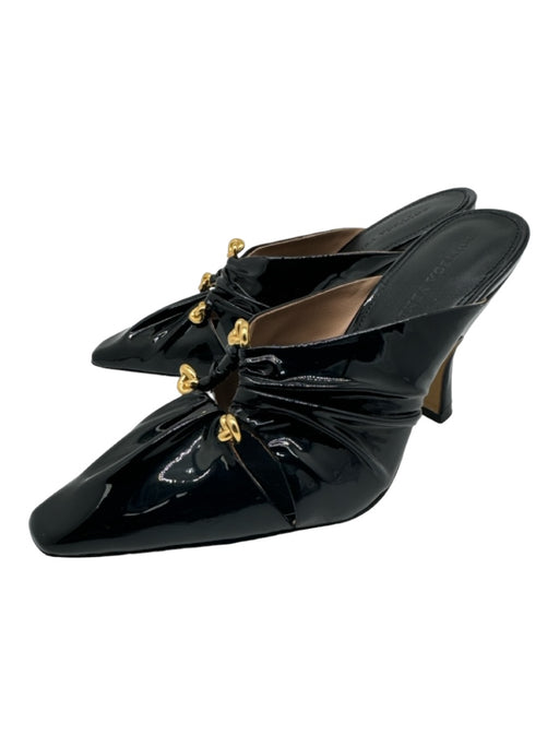 Bottega Veneta Shoe Size 36 Black Patent Leather Pointed Toe Mule Pumps Black / 36
