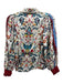 Alice + Olivia Size XS White, Red, Multi Cotton Shoulder Pads Button Up Top White, Red, Multi / XS