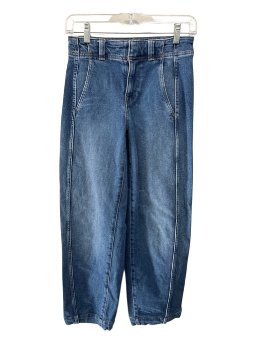 Madewell Size 23 Medium Wash Cotton Zip & Hook Closure Mid Rise Front Seam Jeans Medium Wash / 23