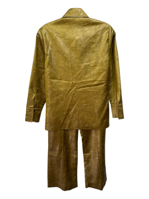 Rohe Size XS / 34 Chartreuse Green Polyester Front Seam Straight Leg Pant Set Chartreuse Green / XS / 34