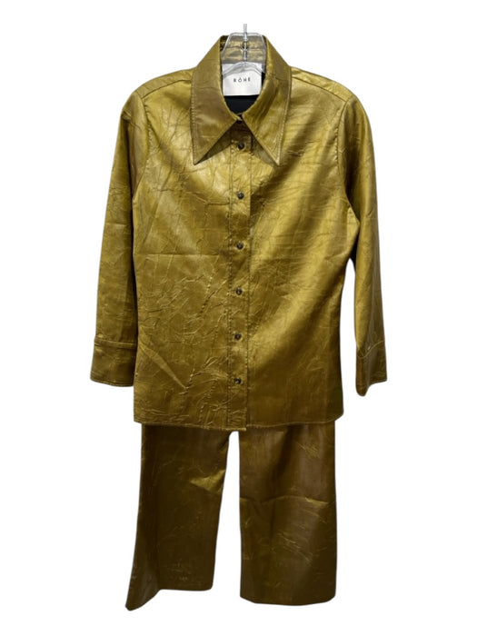 Rohe Size XS / 34 Chartreuse Green Polyester Front Seam Straight Leg Pant Set Chartreuse Green / XS / 34