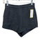 Doen Size XS Charcoal Black Linen & Cotton Textured Side Zip Seam Detail Shorts Charcoal Black / XS