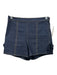 Cinq a Sept Size XS Dark Wash Cotton Blend Denim Stitch Detail Bows Mini Shorts Dark Wash / XS