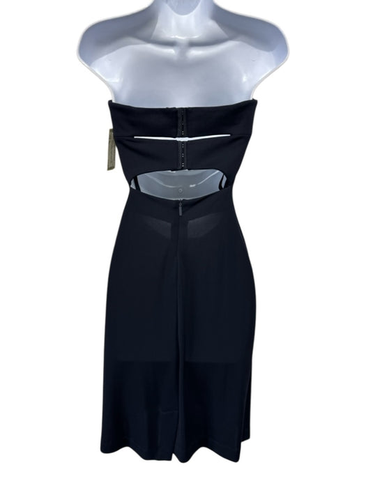 Tibi Size XS Midnight Navy Polyester Blend Semi Sheer Strapless Below knee Dress Midnight Navy / XS