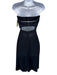 Tibi Size XS Midnight Navy Polyester Blend Semi Sheer Strapless Below knee Dress Midnight Navy / XS