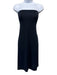 Tibi Size XS Midnight Navy Polyester Blend Semi Sheer Strapless Below knee Dress Midnight Navy / XS