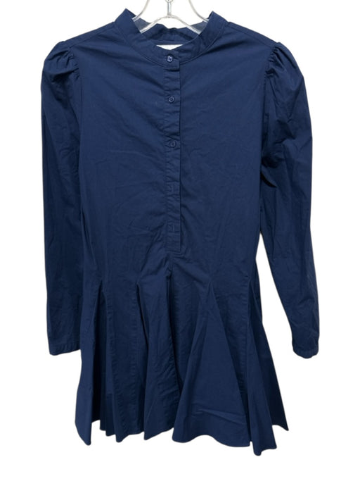The Shirt Rochelle Behrens Size XS Navy Blue Long Sleeve Stand Collar Dress Navy Blue / XS