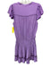 Ramy Brook Size M Purple Polyester Ruffle Cap Sleeve Smocked Waist Eyelet Dress Purple / M