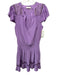 Ramy Brook Size M Purple Polyester Ruffle Cap Sleeve Smocked Waist Eyelet Dress Purple / M