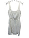 Abbey Glass Size S White Polyester Blend Textured Ribbon Straps Rectangle Dress White / S