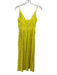 Solid & Striped Size XS Yellow Eyelet Lace Dot Spaghetti Strap V Neck Dress Yellow / XS