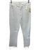 Mother Size 29 White Cotton Blend Denim High Rise Slim Straight Frayed Hem Jeans White / 29