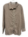 Bella Jones Size 3 Brown & White Cotton Striped Long Sleeve Button Up Top Brown & White / 3