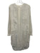 Zimmermann Size 1 Cream White Rayon Blend Striped Semi Sheer Long Sleeve Dress Cream White / 1