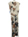 Hoss Intropia Size 38 Cream White, Orange & Green Silk Floral Cap Sleeve Dress Cream White, Orange & Green / 38