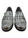 Tibi Shoe Size 39.5 Silver Leather Upper Metallic Stitch Detail Penny Loafers Silver / 39.5