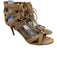 Aquazzura Shoe Size 40.5 Beige Suede Upper Lace Up Tie Ankle Back Zip Sandals Beige / 40.5