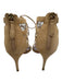 Aquazzura Shoe Size 40.5 Beige Suede Upper Lace Up Tie Ankle Back Zip Sandals Beige / 40.5