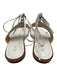 Michael Michael Kors Shoe Size 10 White Leather Upper Gold Tone Details Sandals White / 10