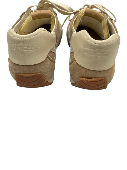 Vince Shoe Size 10 Beige & Cream Suede Upper Lace Up Low Top Sneakers Beige & Cream / 10