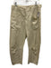 Nili Lotan Size 8 Cream White Cotton & Linen Patch Pocket Darted Pants Cream White / 8