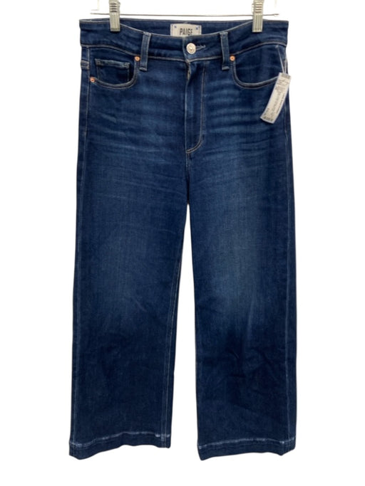 Paige Size 28 Dark Wash Cotton Blend Denim High Rise Button & Zip Fly Jeans Dark Wash / 28