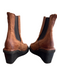 A.S. 98 Shoe Size 36 Light Brown Leather Above Ankle Stretch Panels Wedge Boots Light Brown / 36