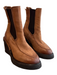 A.S. 98 Shoe Size 36 Light Brown Leather Above Ankle Stretch Panels Wedge Boots Light Brown / 36