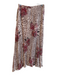 All Saints Size 8 White, Mauve & Mulit Viscose Viscose Back Zip Hi Lo Skirt White, Mauve & Mulit / 8