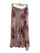 All Saints Size 8 White, Mauve & Mulit Viscose Viscose Back Zip Hi Lo Skirt White, Mauve & Mulit / 8