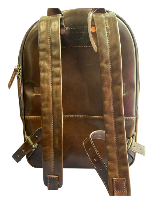 Satchel. Brown Leather Zip Around Exterior Pocket Interior Pocket Adjustable Bag Brown / Large