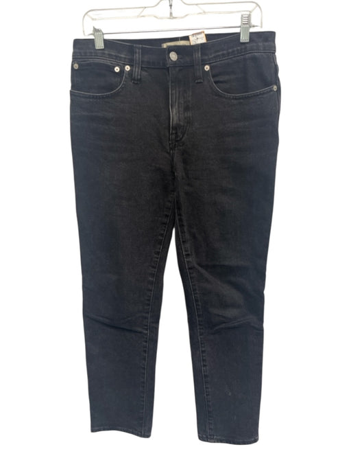 Madewell Size 27 Black Wash Cotton Denim Zip Fly Mid Rise Slim Leg Jeans Black Wash / 27