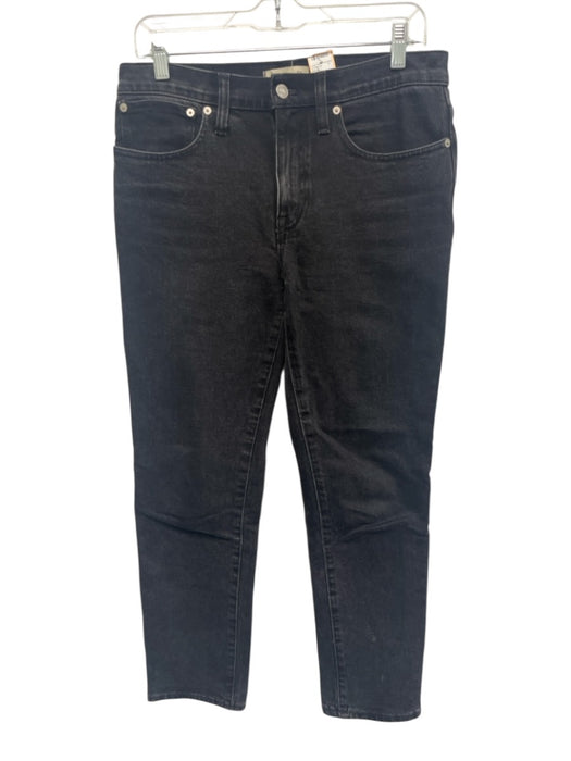 Madewell Size 27 Black Wash Cotton Denim Zip Fly Mid Rise Slim Leg Jeans Black Wash / 27
