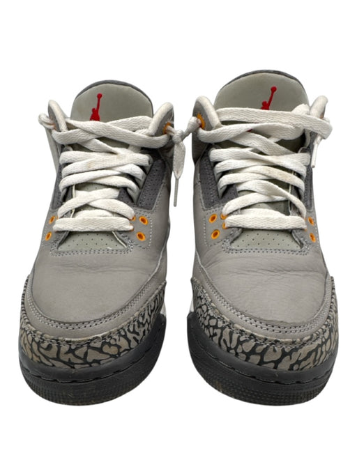 Nike Shoe Size 8.5 Gray, White & Red Leather Pattern Block lace up Sneakers Gray, White & Red / 8.5