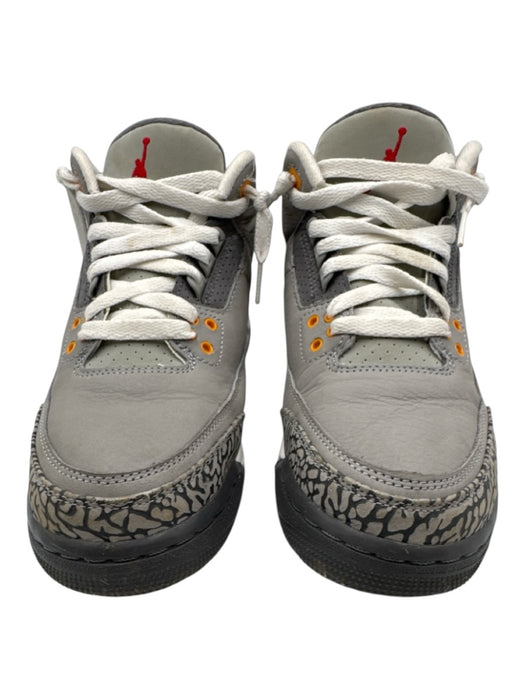 Nike Shoe Size 8.5 Gray, White & Red Leather Pattern Block lace up Sneakers Gray, White & Red / 8.5