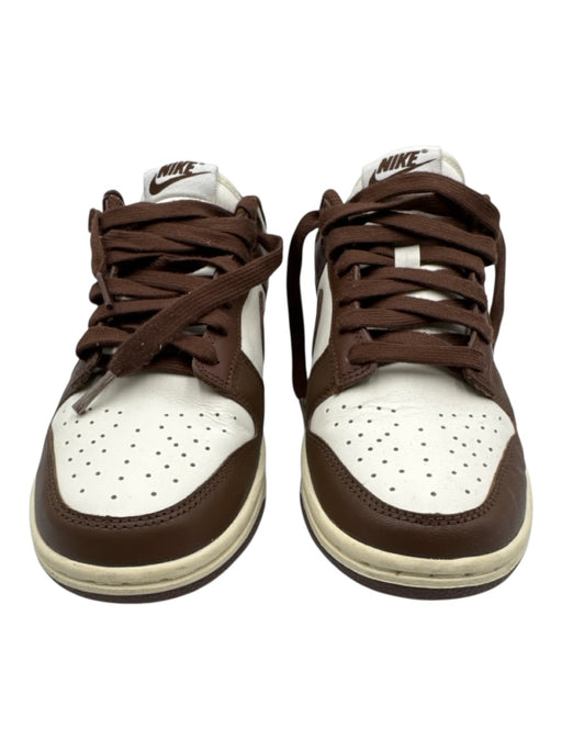 Nike Shoe Size 5.5 Brown & Cream Leather Perforated Round Toe Lace Up Sneakers Brown & Cream / 5.5