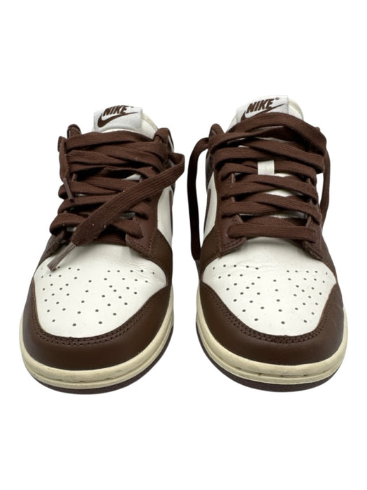 Nike Shoe Size 5.5 Brown & Cream Leather Perforated Round Toe Lace Up Sneakers Brown & Cream / 5.5