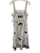 Cleobella Size Medium White, Blue, Green Linen Sleeveless Abstract Floral Dress White, Blue, Green / Medium