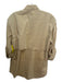 Billy Reid Size XS Beige Cotton & Silk Button Up Collar Pocket Detail Top Beige / XS