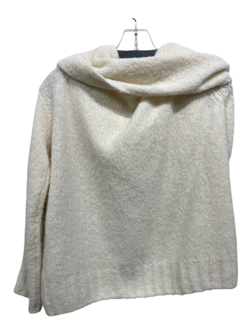 Vince Size M Ivory White Alpaca Cowl Neck Long Sleeve Sweater Ivory White / M