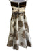 Carolina Herrera Size 2 Ivory & Brown Poly Blend Sleeveless Jacquard Dress Ivory & Brown / 2