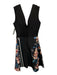 Clover Canyon Size S Black Multi Poly Blend V Neck Sleeveless Floral Dress Black Multi / S
