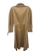 Elie Tahari Size S Brown Cotton Blend Zip Front Long Sleeve Patch Pocket Dress Brown / S