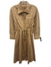Elie Tahari Size S Brown Cotton Blend Zip Front Long Sleeve Patch Pocket Dress Brown / S