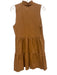 Amanda Uprichard Size S Brown Viscose Blend V Neck faux leather Sleeveless Dress Brown / S