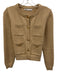 Zara Size S Brown No Fabric Tag Patch Pocket Long Sleeve Button Front Cardigan Brown / S