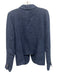 Smythe Size 8 Navy Linen One Button Gold Tone Hardware Peak Lapels Jacket Navy / 8