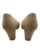 Chanel Shoe Size 38.5 Tan & black Suede Colorblock Block Heel CC Logo Pumps Tan & black / 38.5
